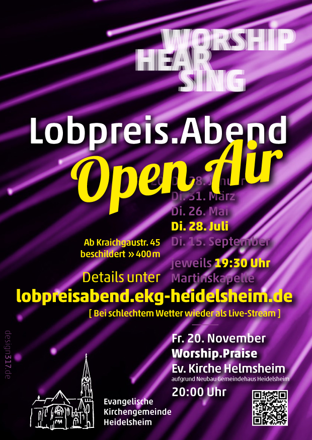 Flyer Lobpreis.Abend open air am 28. Juli 2020